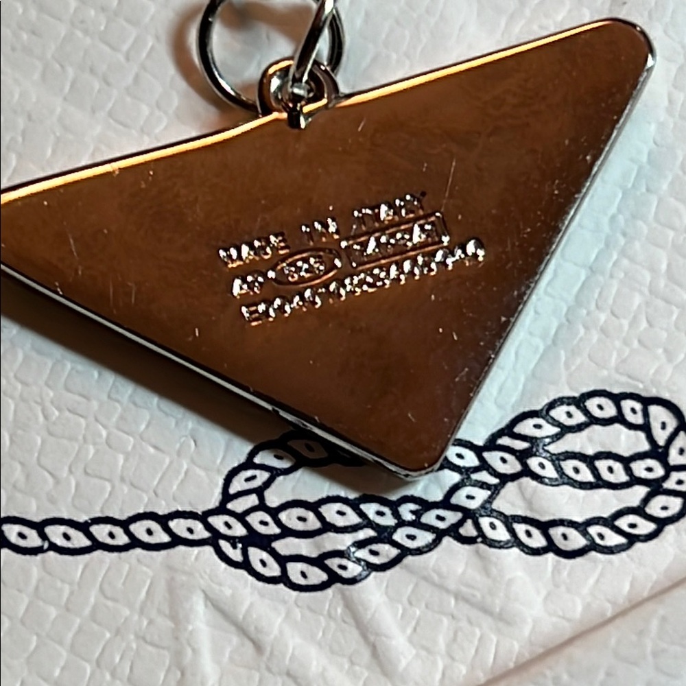 Prada Metallic Keychain with Logo Charm - Picture 3 of 6